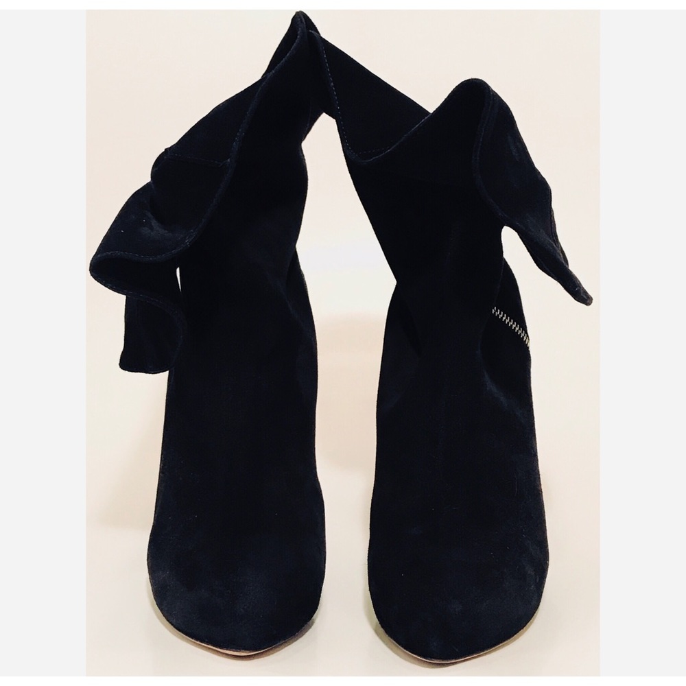 PRADA Black Suede Platform Booties Sz. 8 - Picture 5 of 8